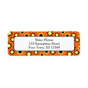 Customizable Daisies Label