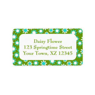 Customizable Daisies Label