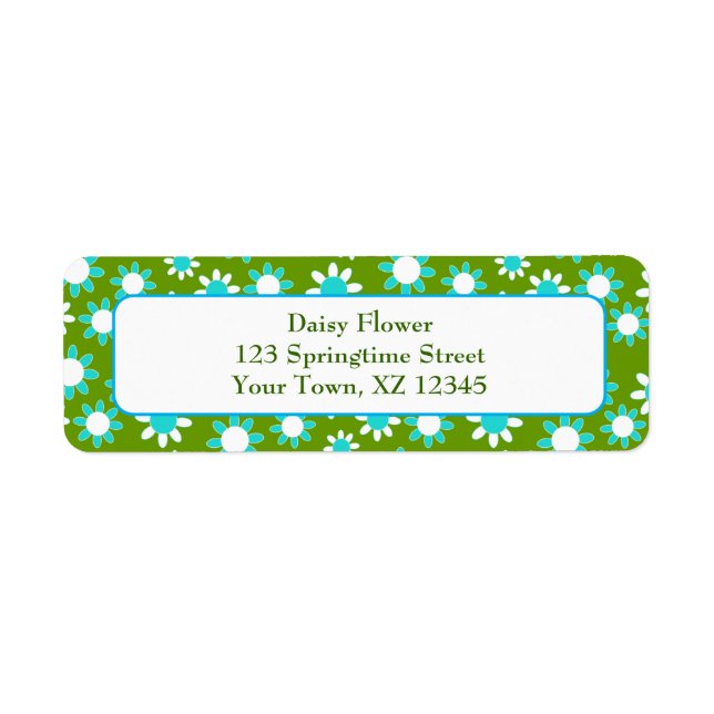 Customizable Daisies Label (Front)