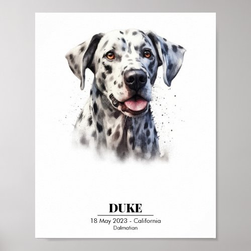 Customizable Dalmatian Dog Poster
