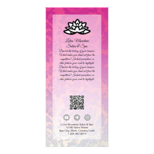 Customizable Damask Ombre Salon Spa Card Template
