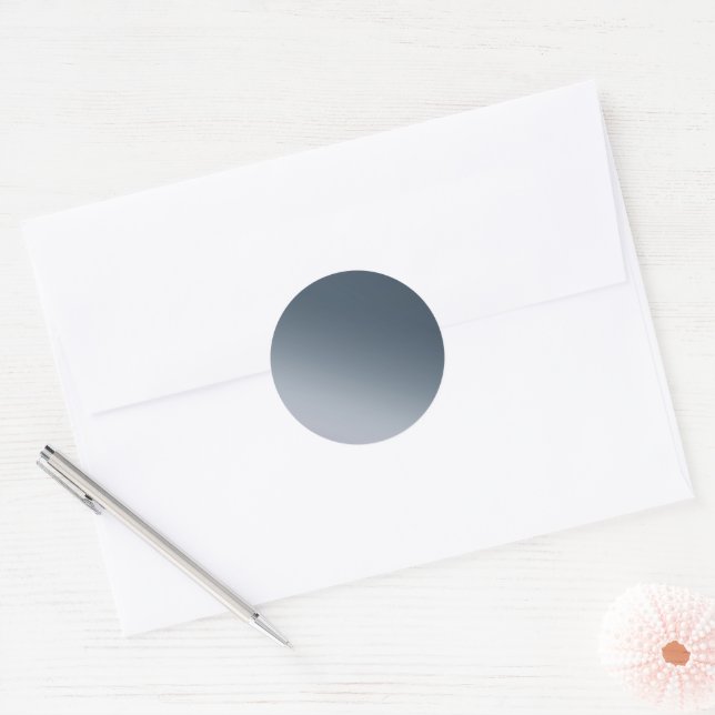 Customizable Dark Blue Gradient Sticker (Envelope)