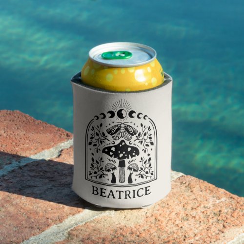 Customizable Dark Boho Can Cooler