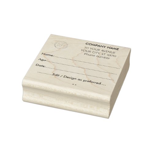 Customizable Data Collection Form Black Corporate Rubber Stamp