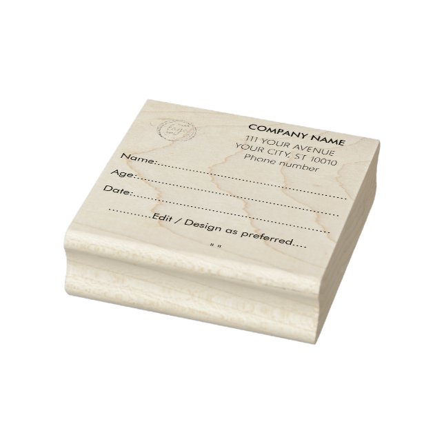 Customizable Data Collection Form Black Corporate Rubber Stamp (Stamp)