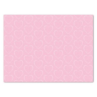 Customizable Decorated Pink Hearts Tissue Paper
