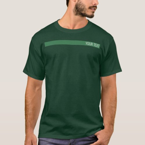 Customizable Deep Forest Green Mens Modern T_Shirt