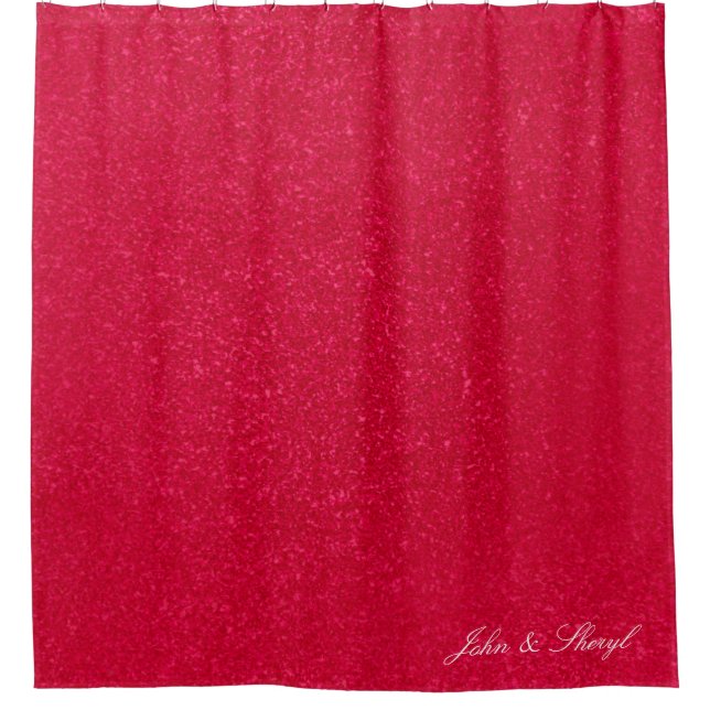 Customizable Deep Red Abstract Texture  Shower Curtain (Front)