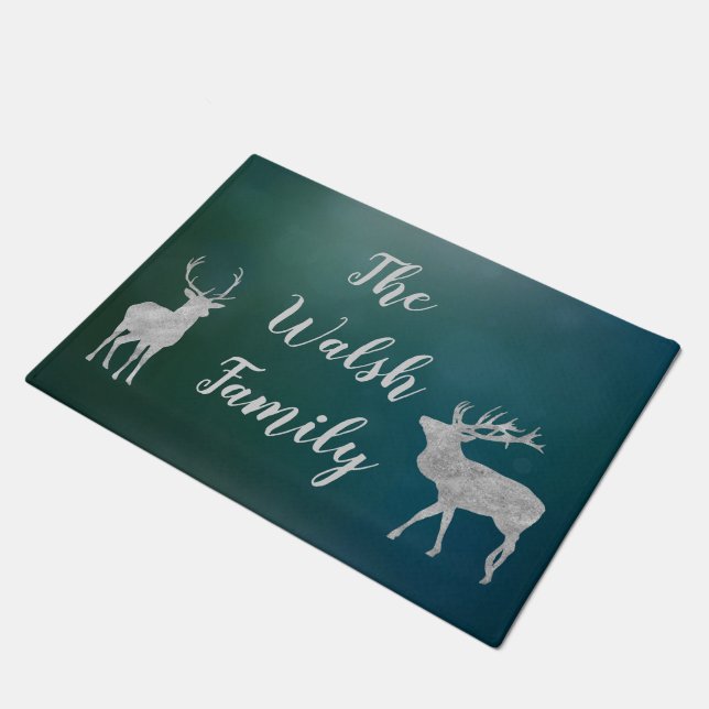 Customizable Deer Welcome Mat (Angled)