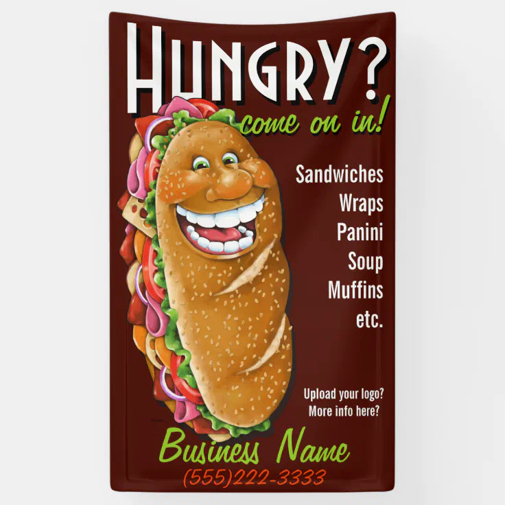 Customizable Deli/Sandwich Shop Promo Advertising Banner | Zazzle