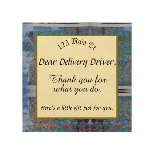Customizable Delivery Driver Thank You Snack Sign