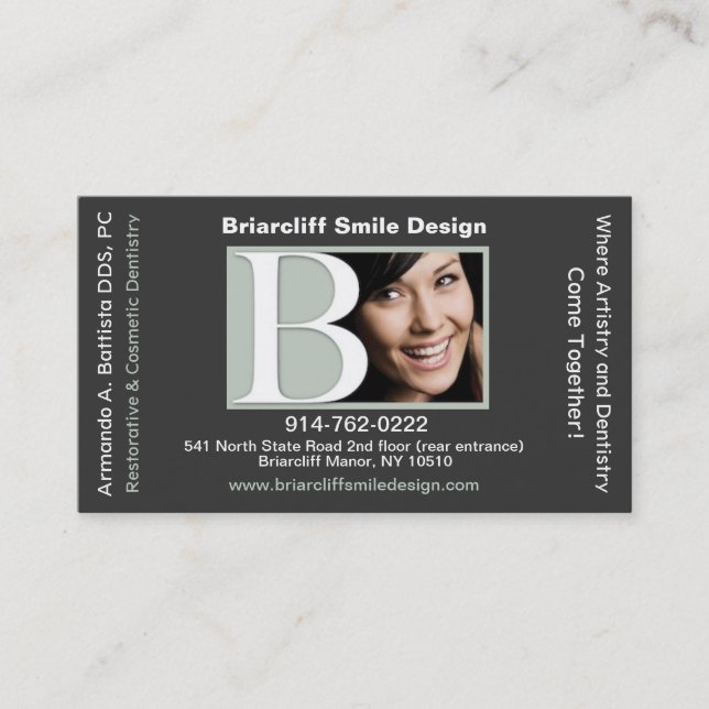 Customizable Dental Appointment Business Card (Front)