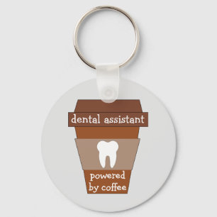 Customizable Dental Assistant Powered By Coffee Keychain