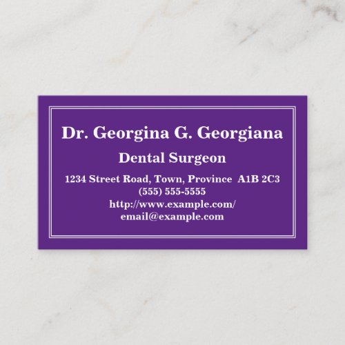 Customizable Dental Surgeon Business Card