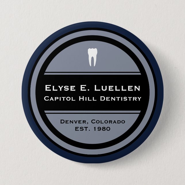 Customizable Dentistry Circle Button (Front)