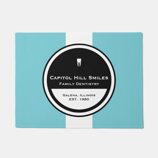 Customizable Dentistry Circle Doormat (Front)