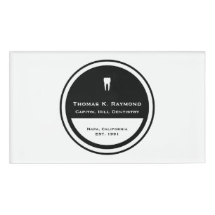 Customizable Dentistry Circle Name Tag