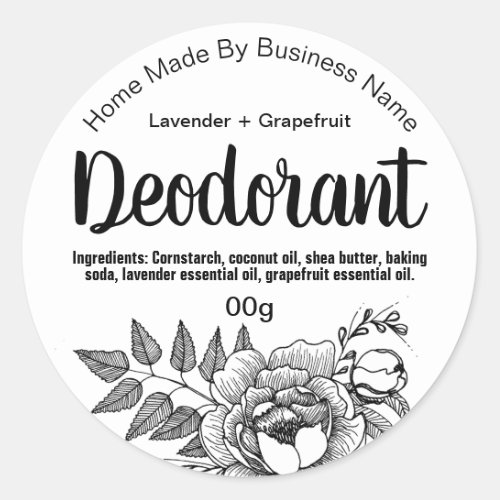 Customizable Deodorant Label