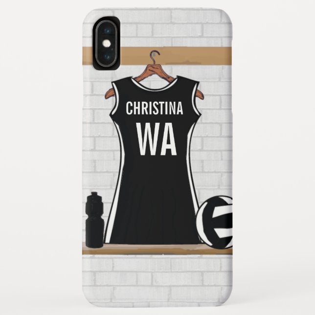 Customizable design netball black and white Case-Mate iPhone case (Back)