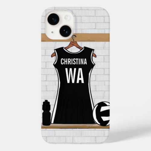 Customizable design netball black and white Case_Mate iPhone 14 case