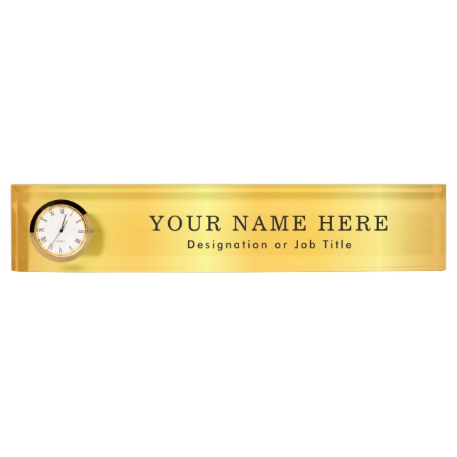 Customizable Desk Name Plate for Office (Front)