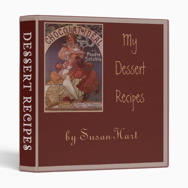 Customizable Dessert Recipes Binder (Front/Spine)