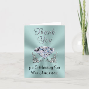 Customizable Diamond Anniversary Thank You Cards