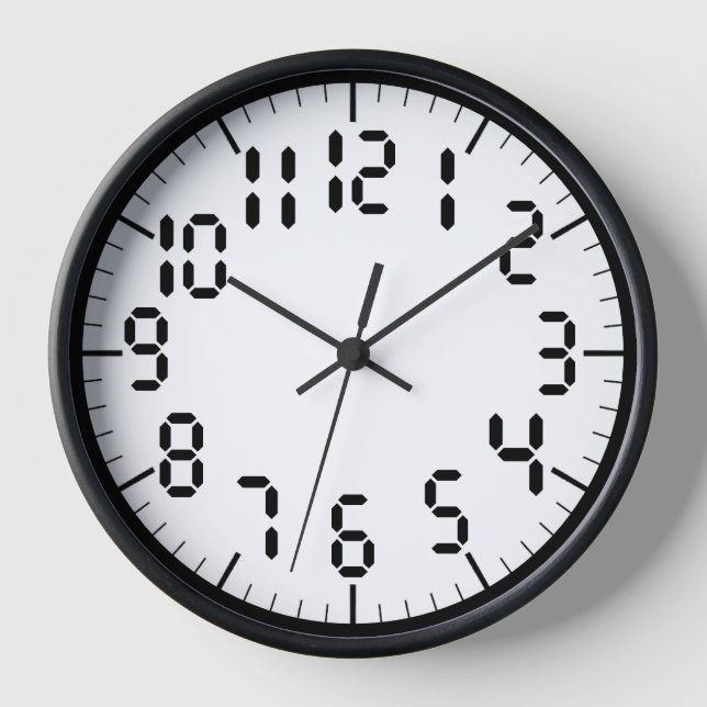 Customizable Digital Numbers Clock (Front)