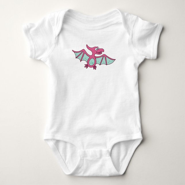 Customizable Dino Baby Bodysuit (Front)