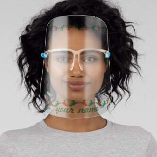 Customizable Dinosaur Border Face Shield