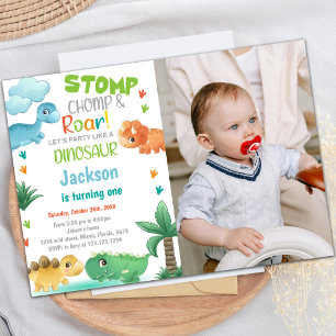 Customizable Dinosaur Party Invitations for Kids