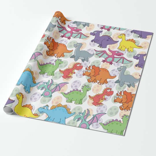 Customizable Dinosaur Wrapping Paper