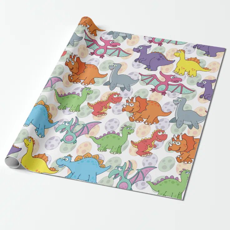 Customizable Dinosaur Wrapping Paper Zazzle