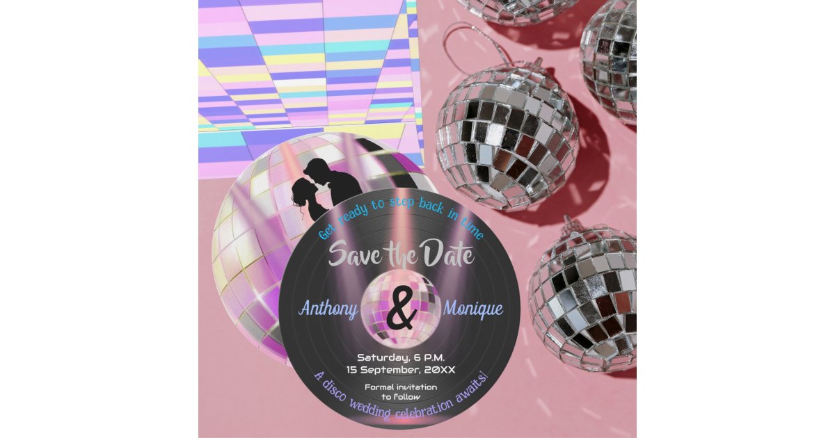 Customizable Disco Save the Date Invitation | Zazzle