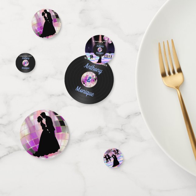 Customizable Disco Wedding Confetti (Group)