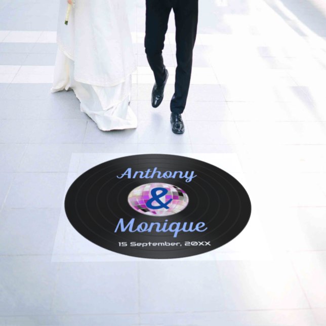 Customizable Disco Wedding  Floor Decals (Wedding)
