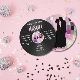Customizable Disco Wedding Menu