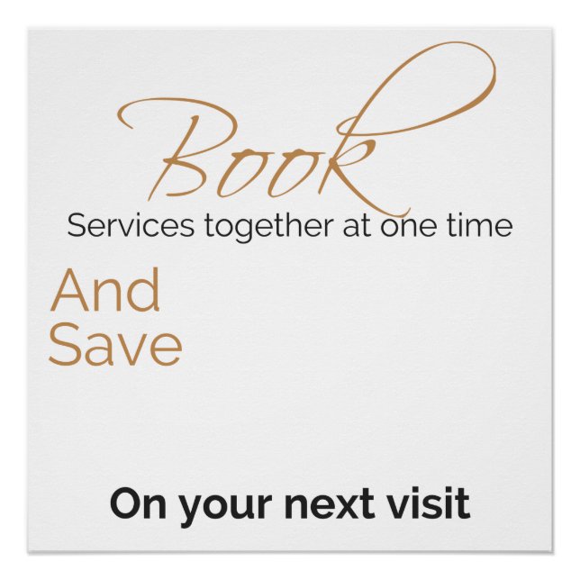 Customizable discount for multiple services poster (Front)