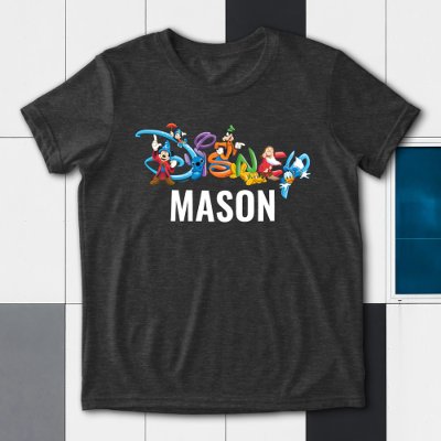 Customizable Disney Logo | Mickey and Friends Tri-Blend Shirt