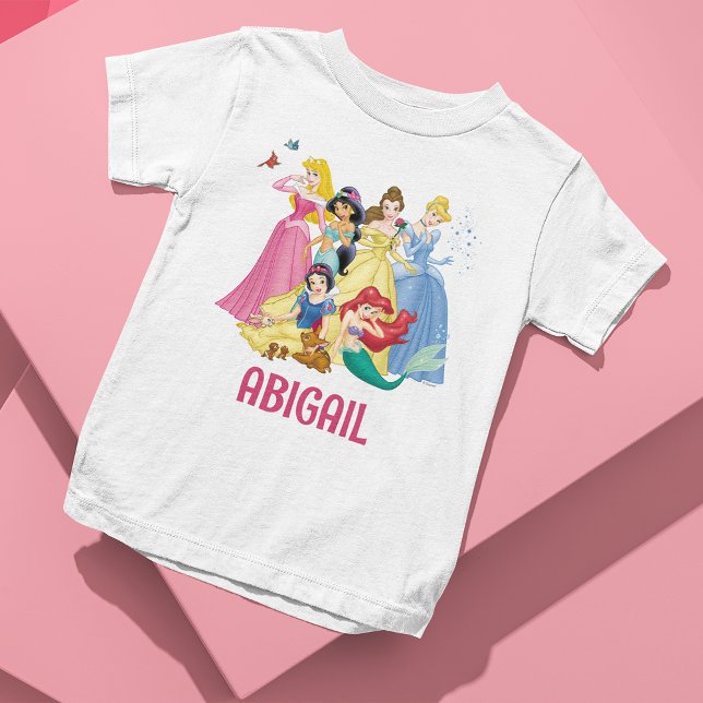 Customizable Disney Princess | Birds and Animals Tri-Blend Shirt (Shirt on table)