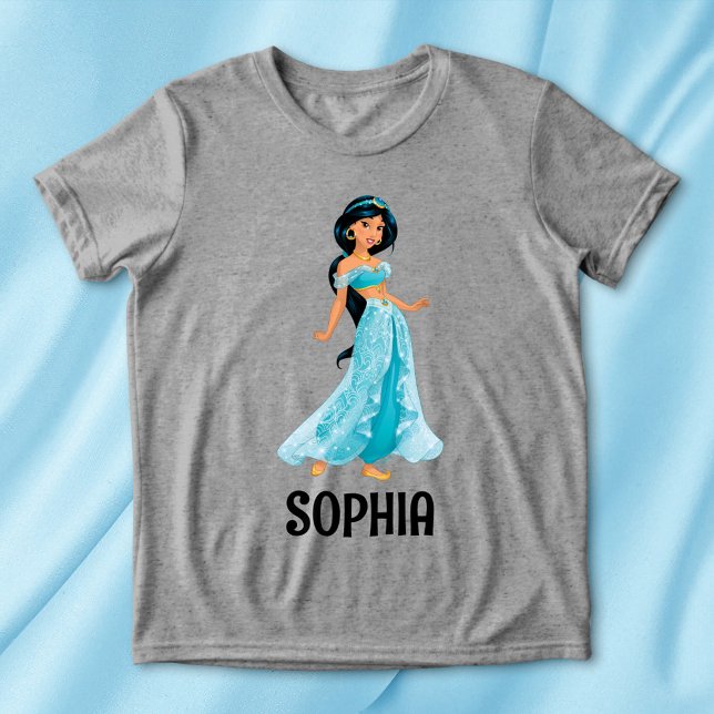 Customizable Disney Princess Jasmine Tri-Blend Shirt (Shirt on background)