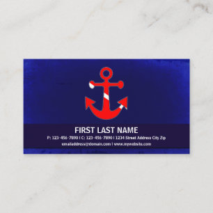 Customizable dive flag anchor business cards