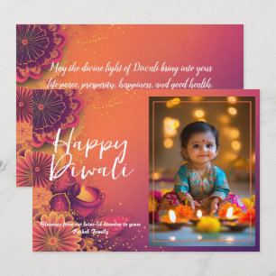 Customizable Diwali Glow & Giggles card