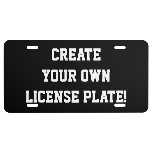 Customizable DIY Aluminum License Plates (Front)