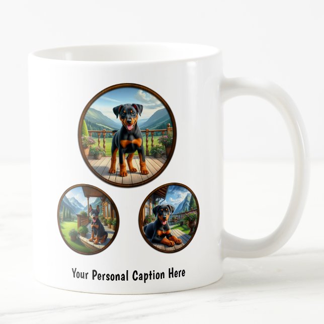 Customizable Doberman Pinscher Puppy  Coffee Mug (Creator Uploaded)