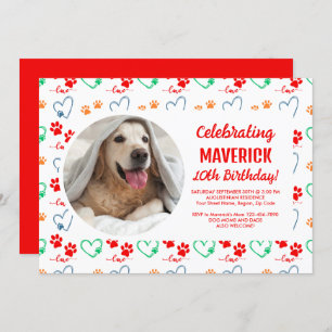Customizable Dog Birthday Party Invitation