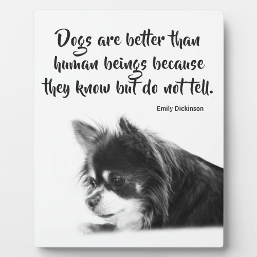 Customizable Dog  Emily Dickinsons Quote Plaque