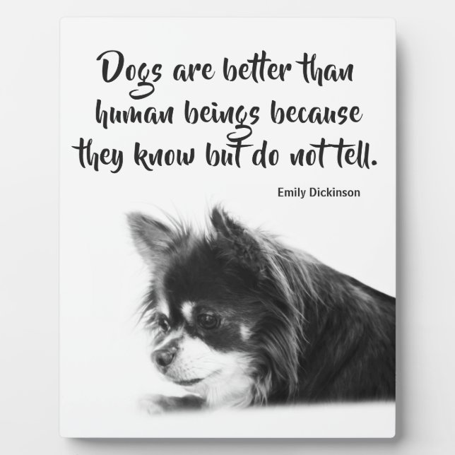 Customizable Dog & Emily Dickinson's Quote Plaque (Front)