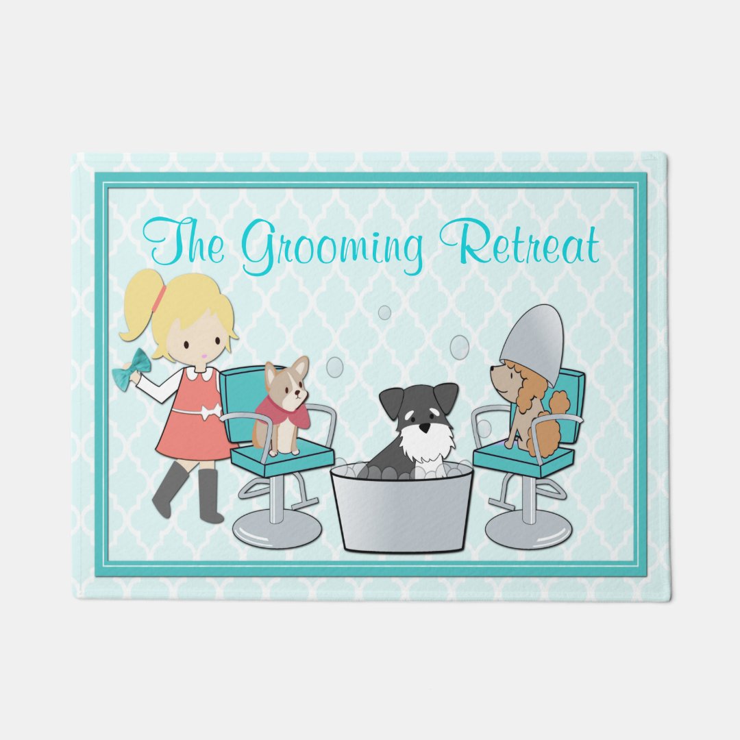Customizable Dog Groomer Pet Salon Door Mat Zazzle