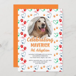 Customizable Dog Pet Adoption Party Invitation
